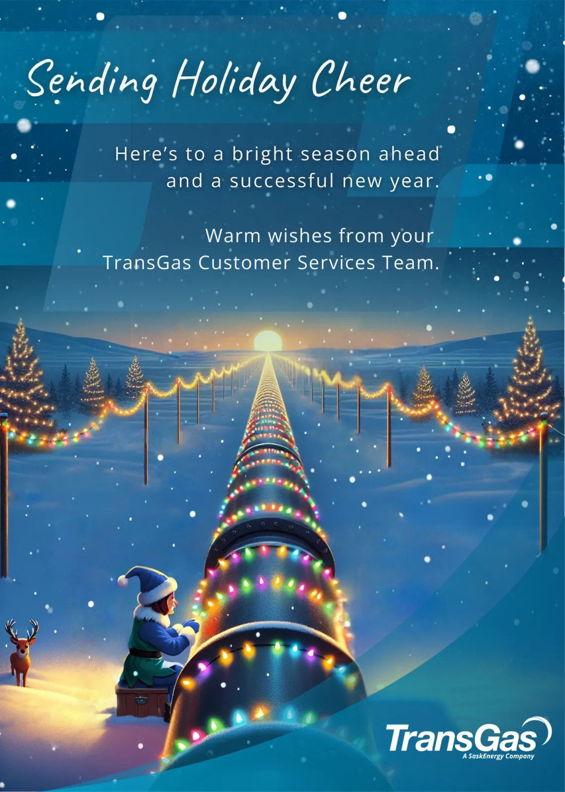 TransGas Customer Services Christmas Card